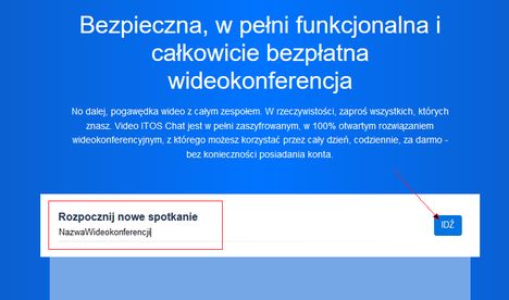 Wejście do spotania wideo